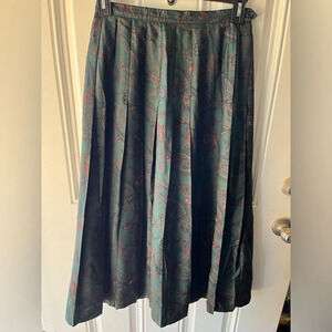 VTG Freedberg of Boston for Nordstrom 100% silk paisley print skirt size 12